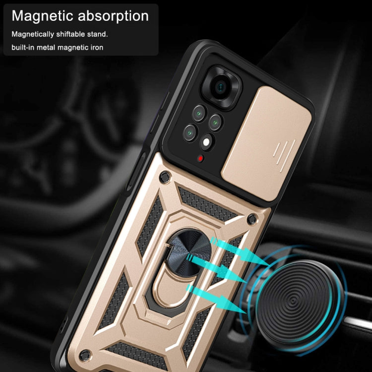 For Xiaomi Redmi Note 11S Sliding Camera Cover Design TPU+PC Protective Phone Case