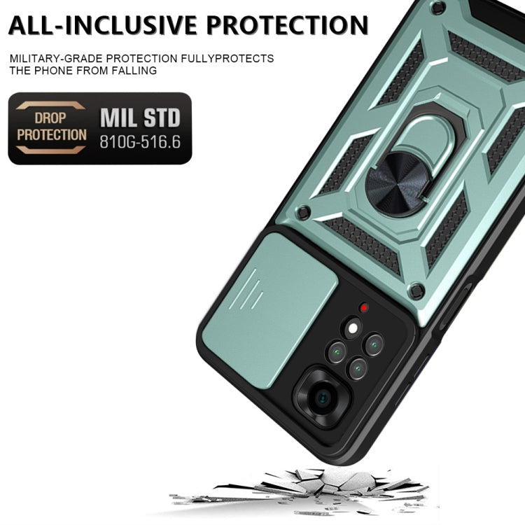 For Xiaomi Redmi Note 11S Sliding Camera Cover Design TPU+PC Protective Phone Case