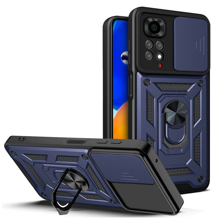 For Xiaomi Redmi Note 11S Sliding Camera Cover Design TPU+PC Protective Phone Case