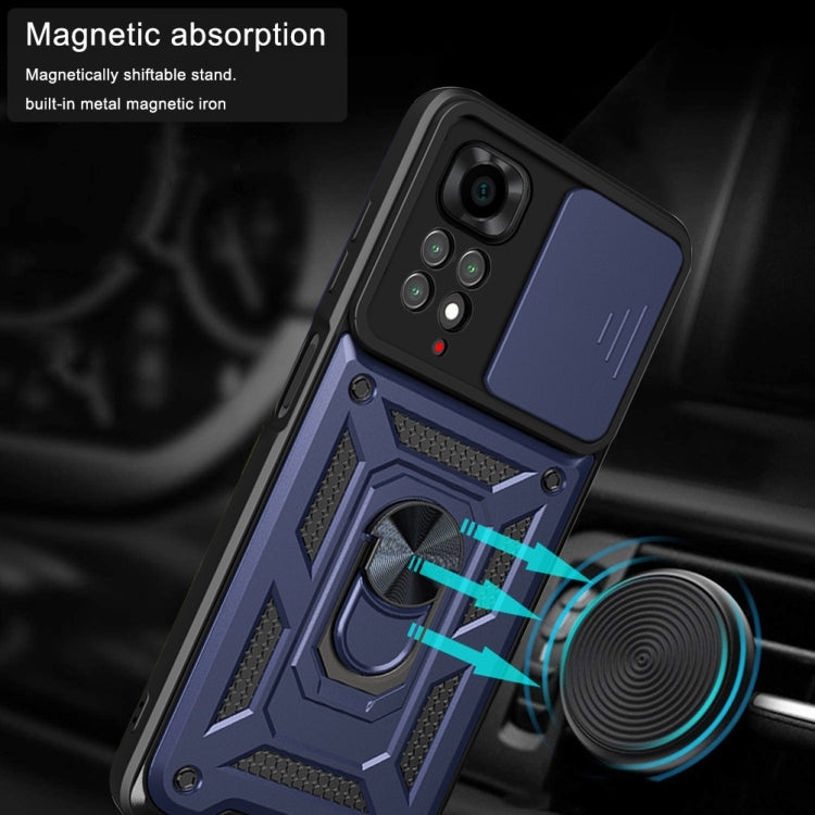 For Xiaomi Redmi Note 11S Sliding Camera Cover Design TPU+PC Protective Phone Case
