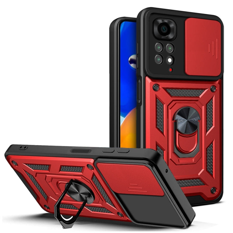 For Xiaomi Redmi Note 11S Sliding Camera Cover Design TPU+PC Protective Phone Case
