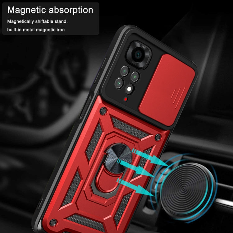 For Xiaomi Redmi Note 11S Sliding Camera Cover Design TPU+PC Protective Phone Case