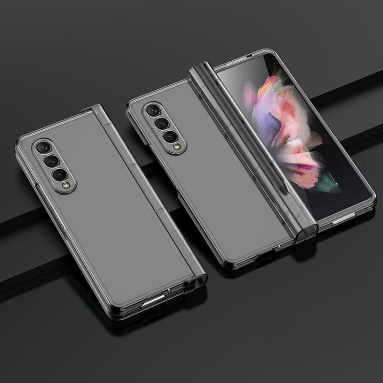 For Samsung Galaxy Z Fold3 5G Pen Slot Oil-sprayed PC+Tempered Film Phone Case