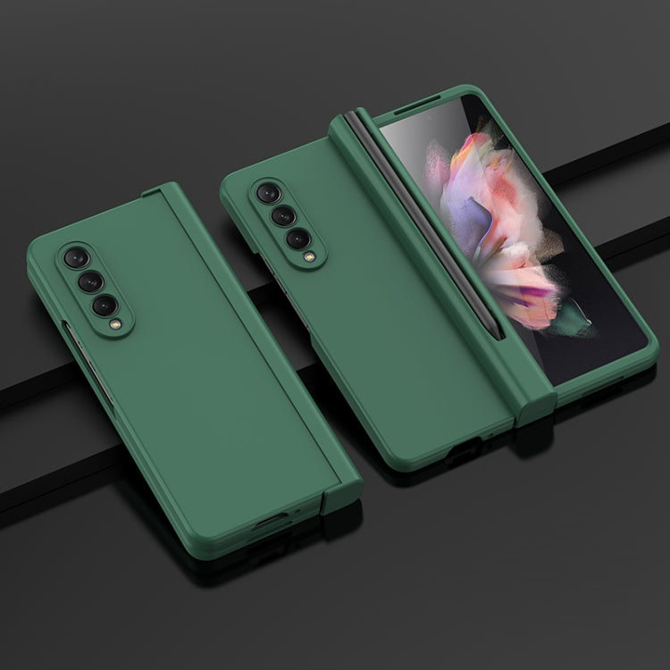 For Samsung Galaxy Z Fold3 5G Pen Slot Oil-sprayed PC+Tempered Film Phone Case
