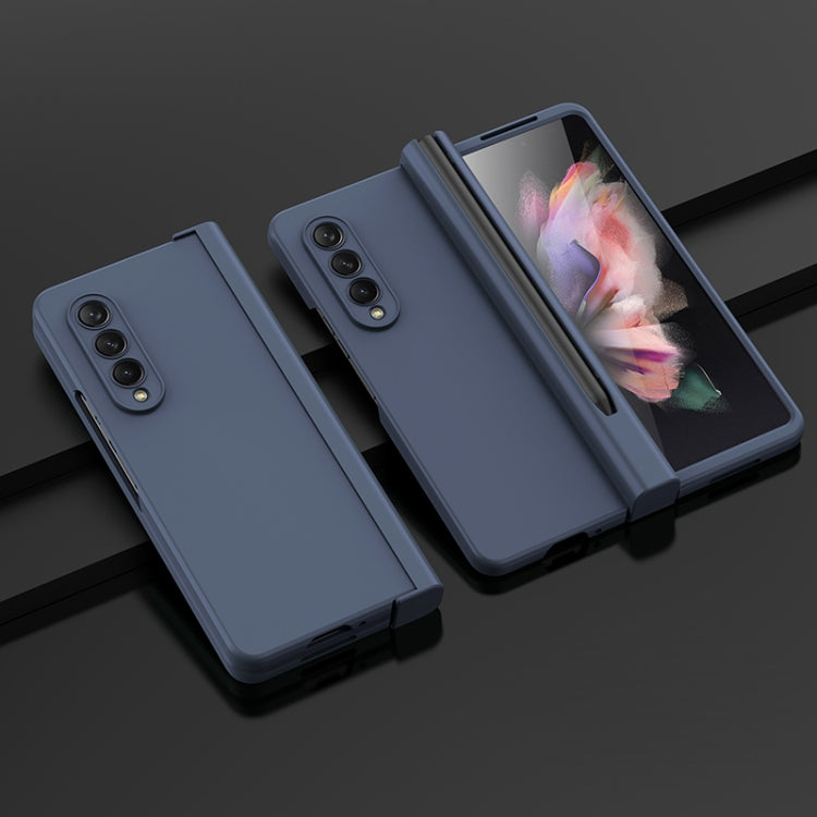 For Samsung Galaxy Z Fold3 5G Pen Slot Oil-sprayed PC+Tempered Film Phone Case