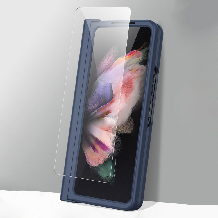 For Samsung Galaxy Z Fold3 5G Pen Slot Oil-sprayed PC+Tempered Film Phone Case