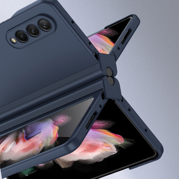 For Samsung Galaxy Z Fold3 5G Pen Slot Oil-sprayed PC+Tempered Film Phone Case