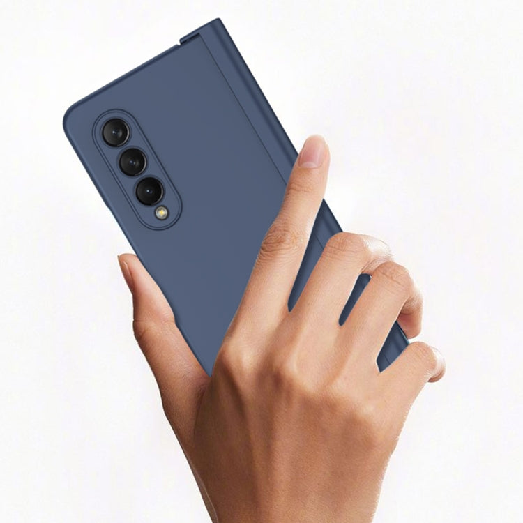 For Samsung Galaxy Z Fold3 5G Pen Slot Oil-sprayed PC+Tempered Film Phone Case