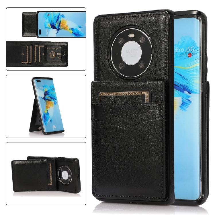 For Huawei Mate 40 Solid Color PC + TPU Protective Case with Holder & Card Slots