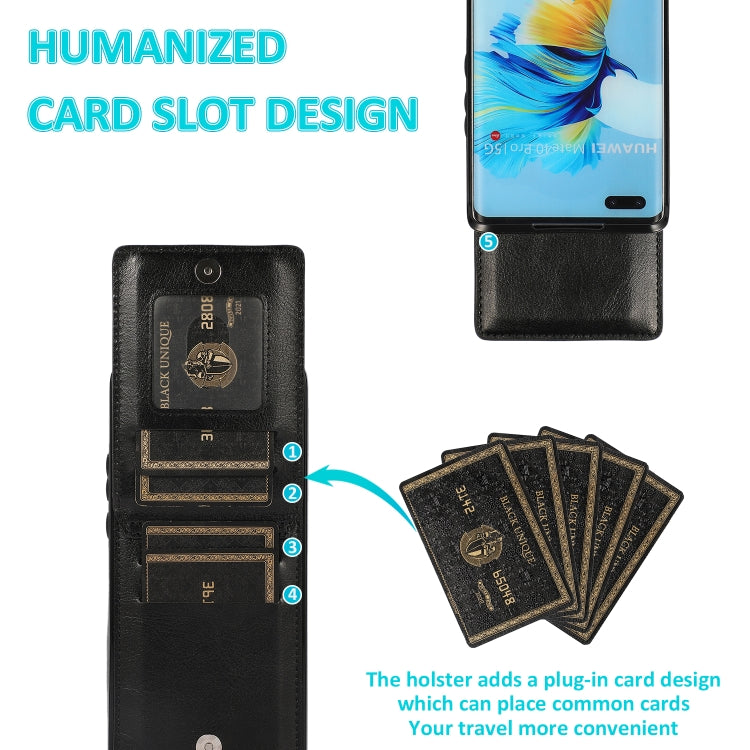 For Huawei Mate 40 Solid Color PC + TPU Protective Case with Holder & Card Slots