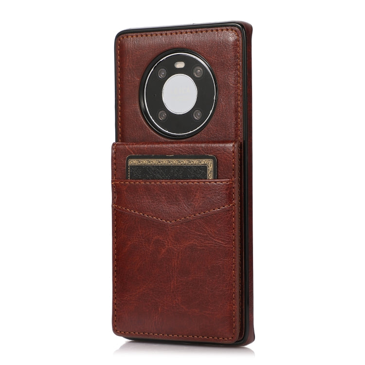 For Huawei Mate 40 Solid Color PC + TPU Protective Case with Holder & Card Slots