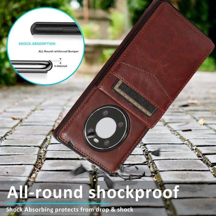 For Huawei Mate 40 Solid Color PC + TPU Protective Case with Holder & Card Slots