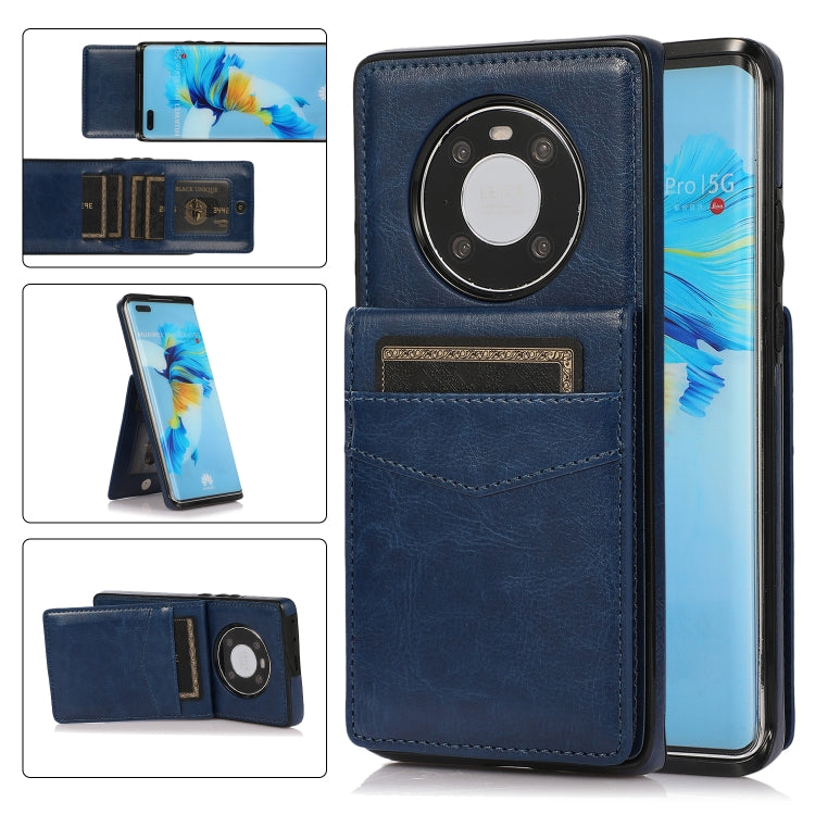 For Huawei Mate 40 Solid Color PC + TPU Protective Case with Holder & Card Slots