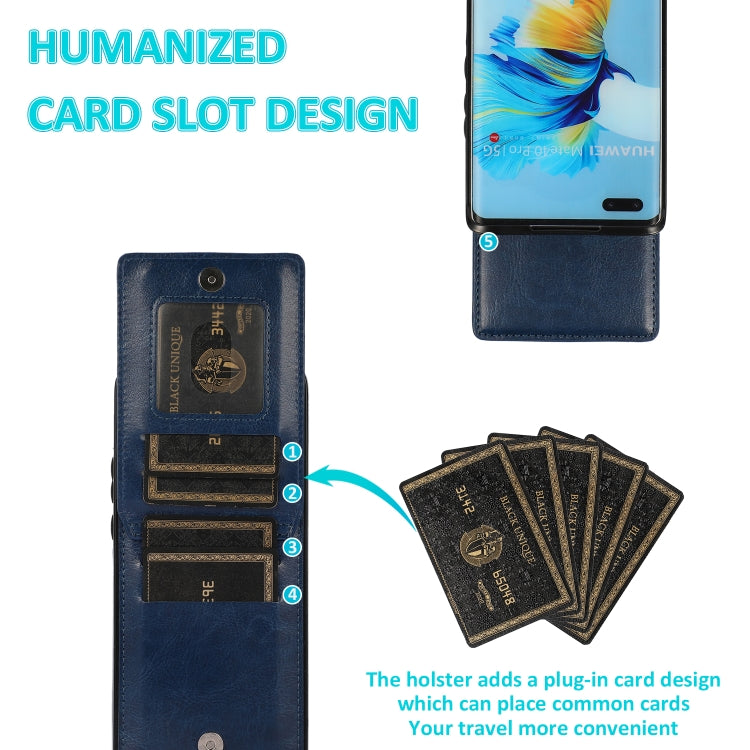 For Huawei Mate 40 Solid Color PC + TPU Protective Case with Holder & Card Slots