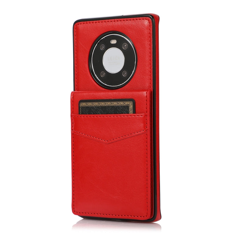 For Huawei Mate 40 Solid Color PC + TPU Protective Case with Holder & Card Slots
