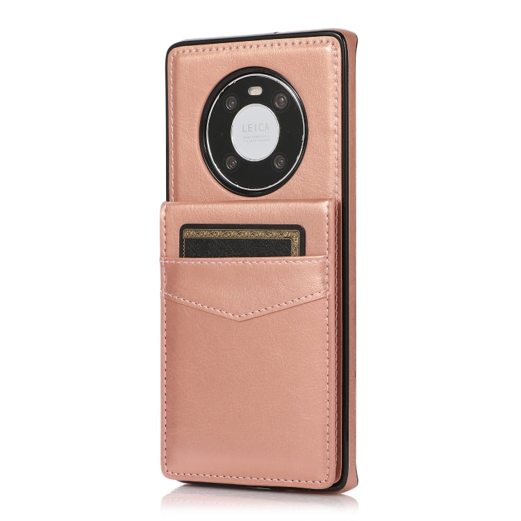 For Huawei Mate 40 Solid Color PC + TPU Protective Case with Holder & Card Slots