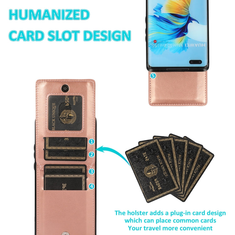 For Huawei Mate 40 Solid Color PC + TPU Protective Case with Holder & Card Slots