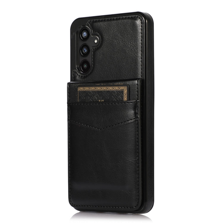 For Samsung Galaxy A13 4G Solid Color PC + TPU Protective Case with Holder & Card Slots