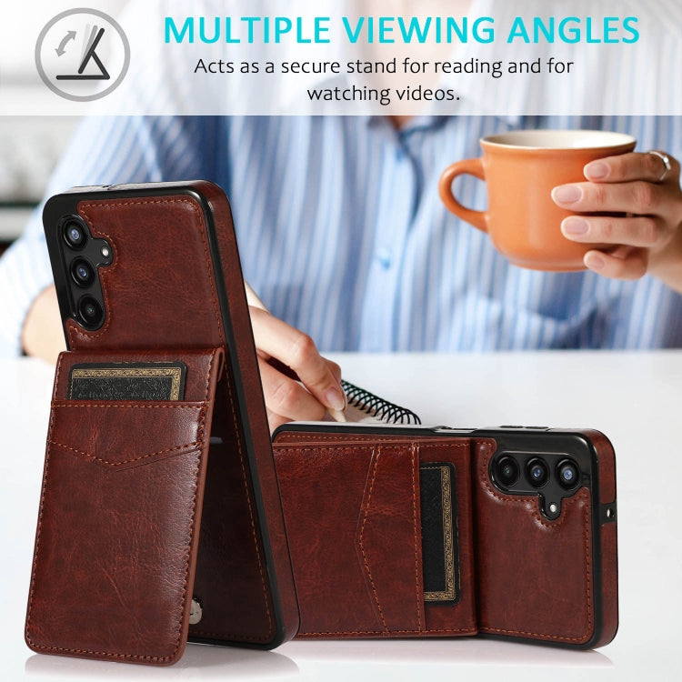 For Samsung Galaxy A13 4G Solid Color PC + TPU Protective Case with Holder & Card Slots