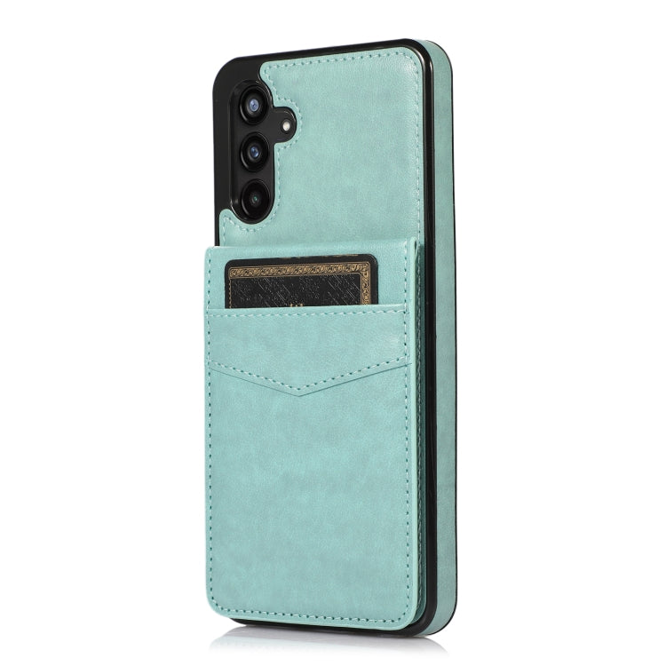For Samsung Galaxy A13 4G Solid Color PC + TPU Protective Case with Holder & Card Slots