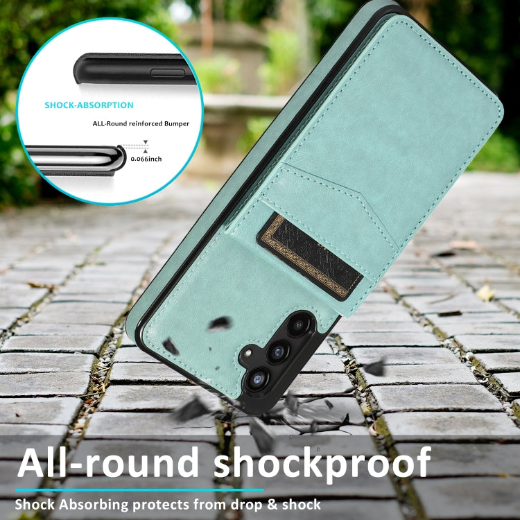 For Samsung Galaxy A13 4G Solid Color PC + TPU Protective Case with Holder & Card Slots