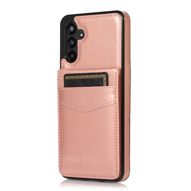 For Samsung Galaxy A13 4G Solid Color PC + TPU Protective Case with Holder & Card Slots