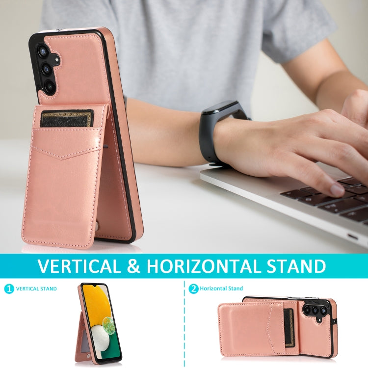 For Samsung Galaxy A13 4G Solid Color PC + TPU Protective Case with Holder & Card Slots