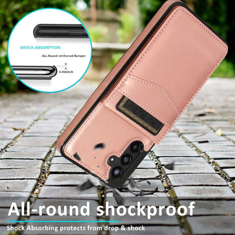 For Samsung Galaxy A13 4G Solid Color PC + TPU Protective Case with Holder & Card Slots