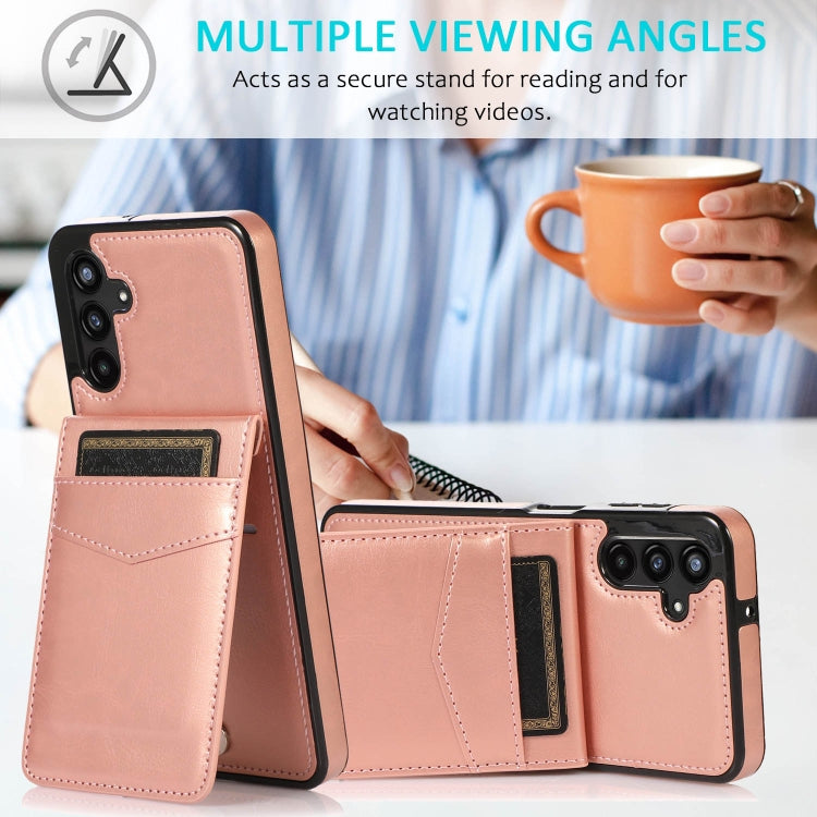For Samsung Galaxy A13 4G Solid Color PC + TPU Protective Case with Holder & Card Slots