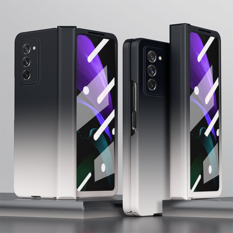 For Samsung Galaxy Z Fold2 5G Colorful Gradient Tempered Film Integrated Phone Case