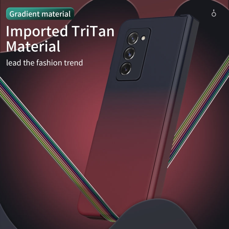 For Samsung Galaxy Z Fold2 5G Colorful Gradient Tempered Film Integrated Phone Case