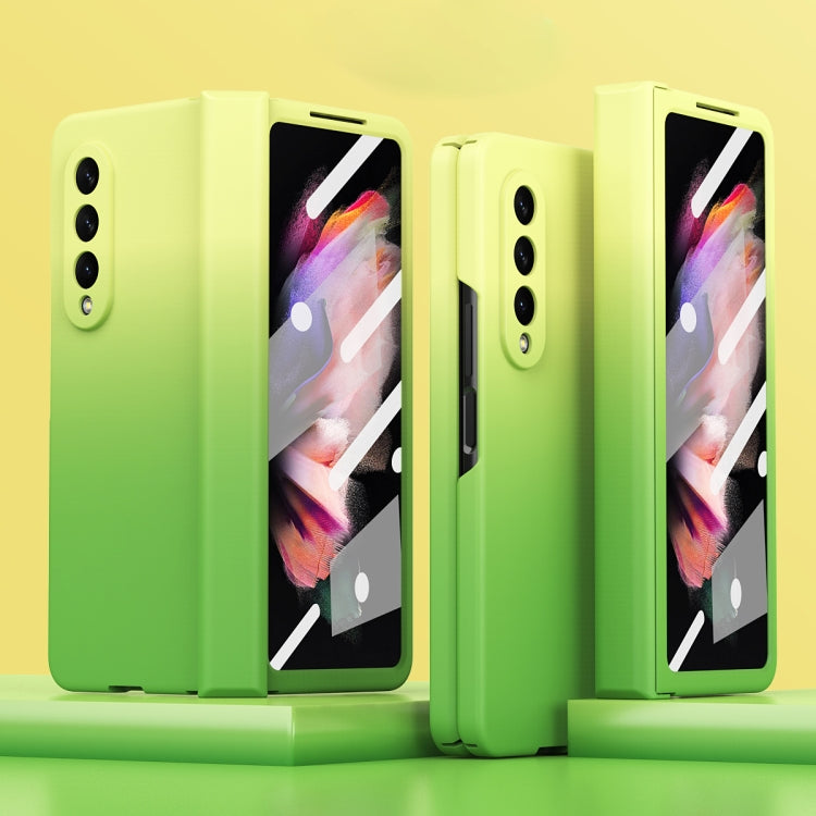 For Samsung Galaxy Z Fold3 5G Colorful Gradient Tempered Film Integrated Phone Case