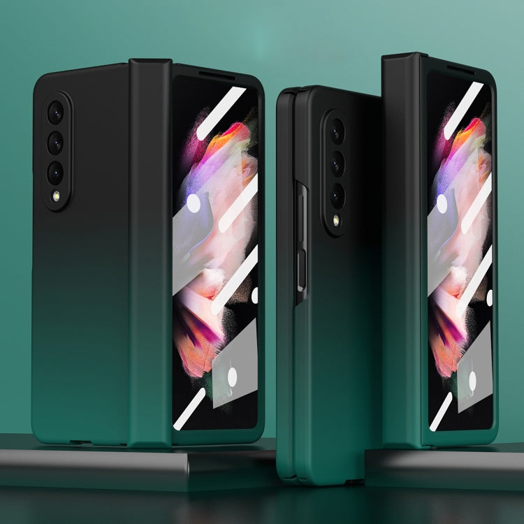 For Samsung Galaxy Z Fold3 5G Colorful Gradient Tempered Film Integrated Phone Case