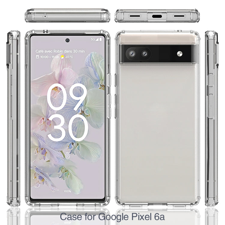 For Google Pixel 6a Shockproof Scratchproof TPU + Acrylic Phone Case(Transparent)