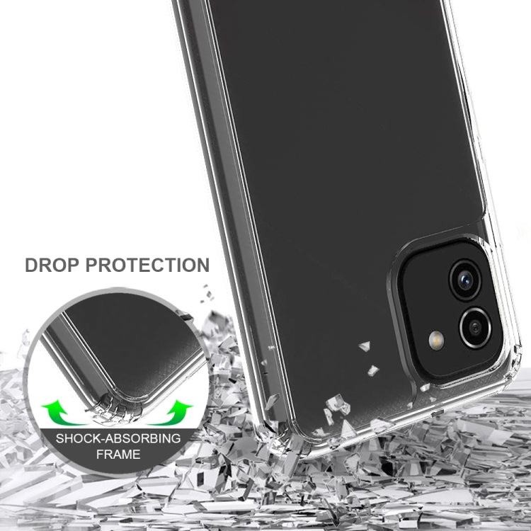 For Samsung Galaxy A03 166mm Shockproof Scratchproof TPU + Acrylic Phone Case(Transparent)