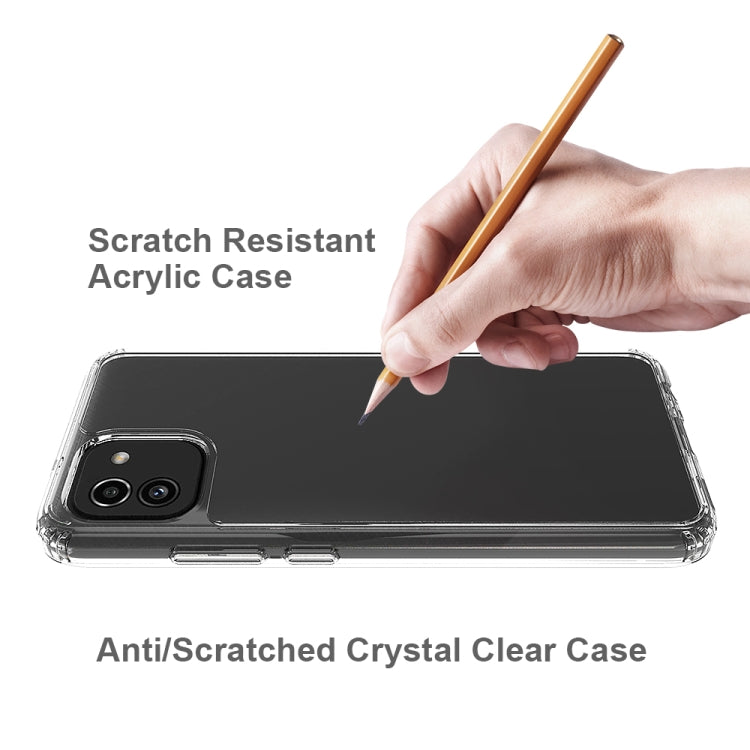For Samsung Galaxy A03 166mm Shockproof Scratchproof TPU + Acrylic Phone Case(Transparent)