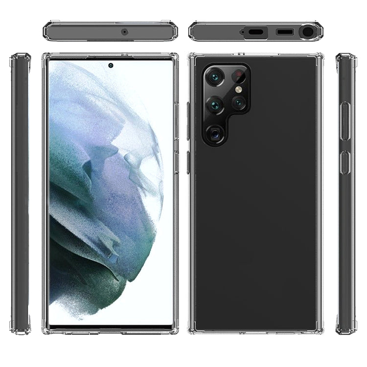 For Samsung Galaxy S22 Ultra 5G Shockproof Scratchproof TPU + Acrylic Phone Case(Transparent)