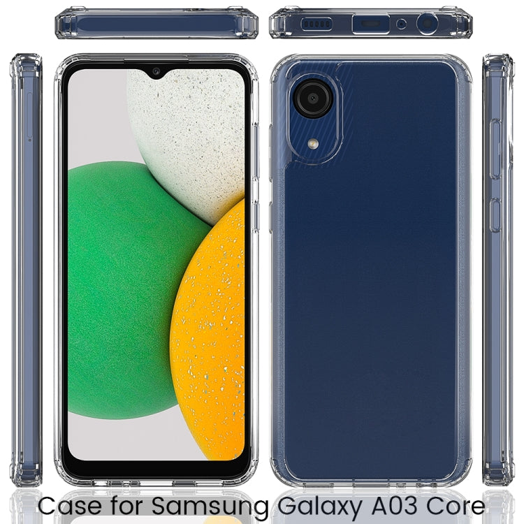For Samsung Galaxy A03 Core Shockproof Scratchproof TPU + Acrylic Phone Case(Transparent)