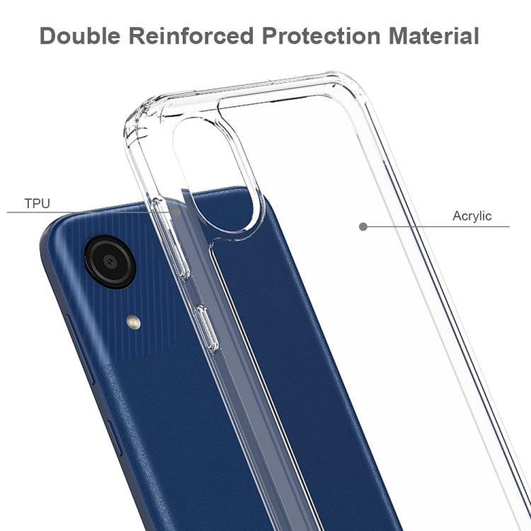 For Samsung Galaxy A03 Core Shockproof Scratchproof TPU + Acrylic Phone Case(Transparent)