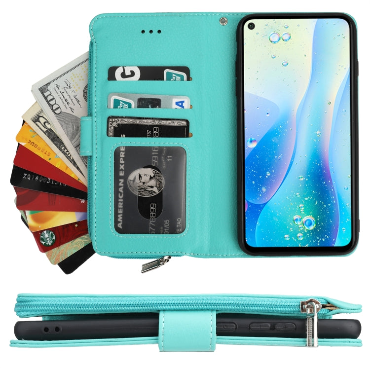 For Huawei Nova 5i Pro / Mate 30 Lite Microfiber Zipper Horizontal Flip Leather Case