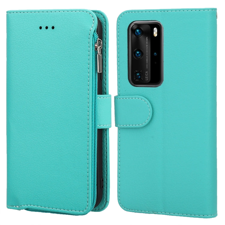 For Huawei P40 Pro / P40 Pro+ Microfiber Zipper Horizontal Flip Leather Case