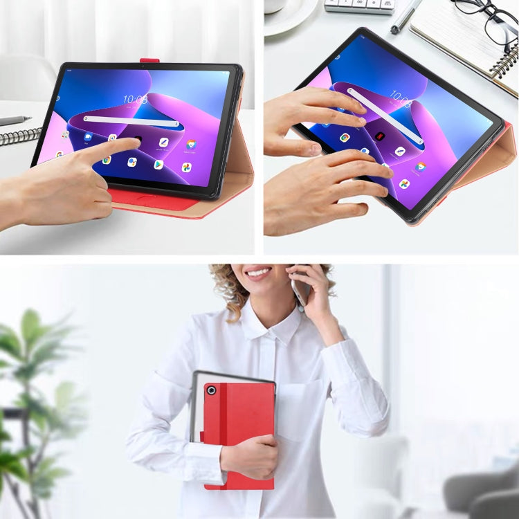 For Lenovo Tab M10 Plus 10.6 3rd Gen 2022 Retro PU Horizontal Flip Leather Tablet Case