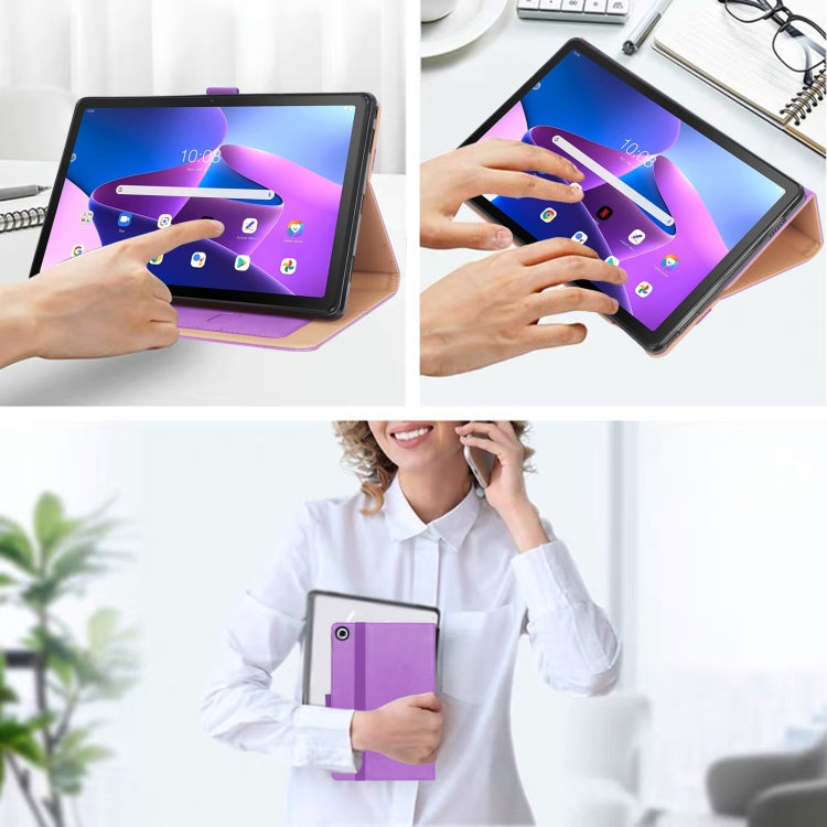 For Lenovo Tab M10 Plus 10.6 3rd Gen 2022 Retro PU Horizontal Flip Leather Tablet Case