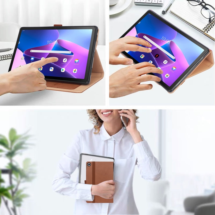 For Lenovo Tab M10 Plus 10.6 3rd Gen 2022 Retro PU Horizontal Flip Leather Tablet Case