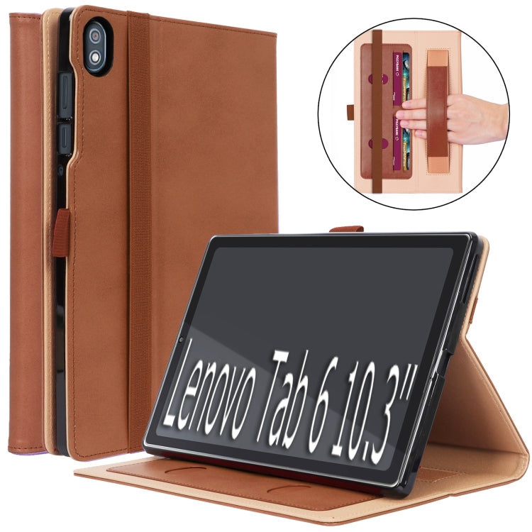 For Lenovo Tab 6 10.3 inch Retro PU Horizontal Flip Leather Tablet Case