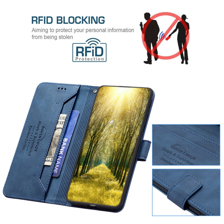 For Xiaomi Poco M4 Pro BF09 Magnetic Buckle RFID Flip Leather Phone Case