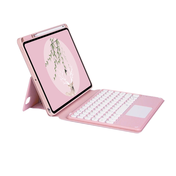 Bluetooth Keyboard Leather Case with Touchpad & Rotatable Bottom Case For iPad 10.2 2021 & 2020 & 2019 / Air 2019 / Pro 10.5 inch