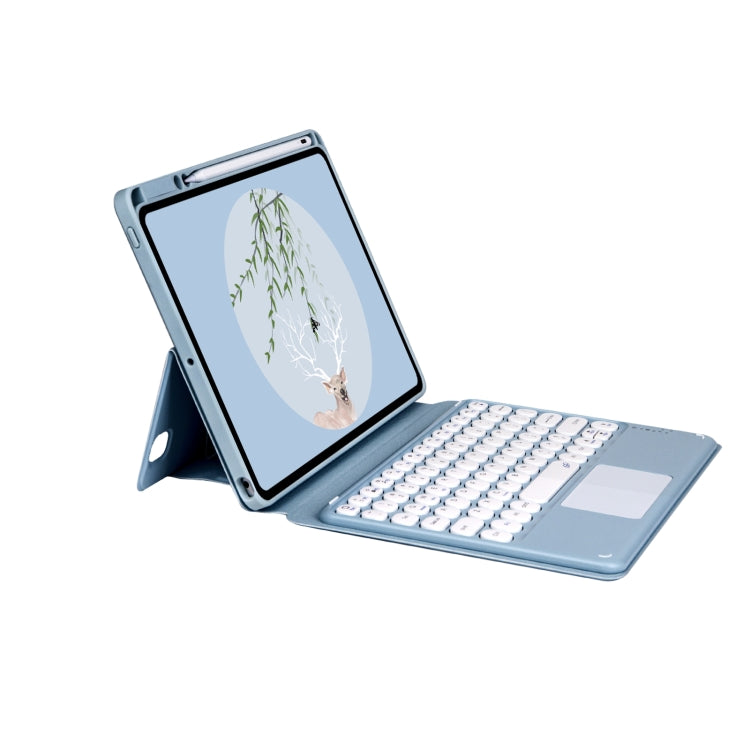 Bluetooth Keyboard Leather Case with Touchpad & Rotatable Bottom Case For iPad 10.2 2021 & 2020 & 2019 / Air 2019 / Pro 10.5 inch