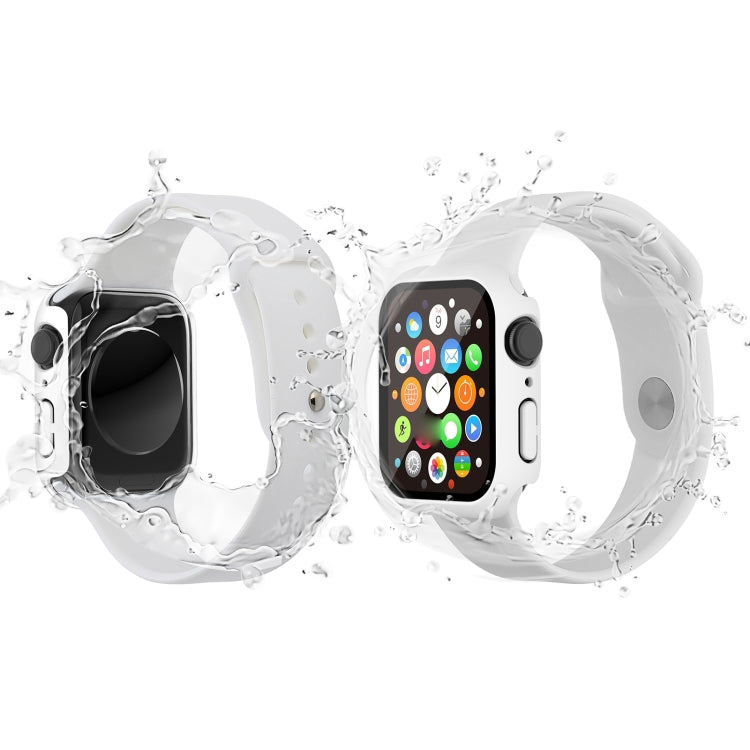 Waterproof PC+Tempered Film Watch Case For Apple Watch Series 8 / 7 41mm