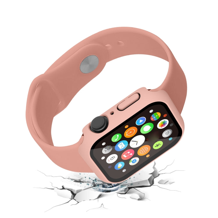 Waterproof PC+Tempered Film Watch Case For Apple Watch Series 8 / 7 41mm